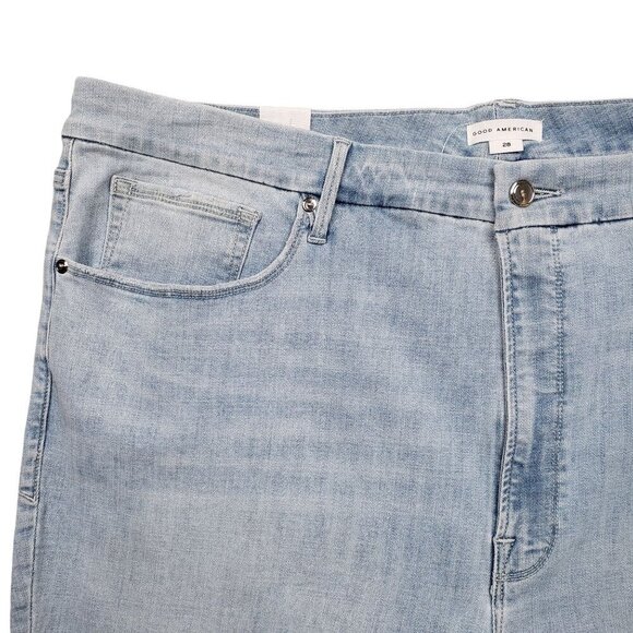 Good American Crop Skinny Jeans Women Plus 28 Good Waist Distressed High Rise - Picture 3 of 10